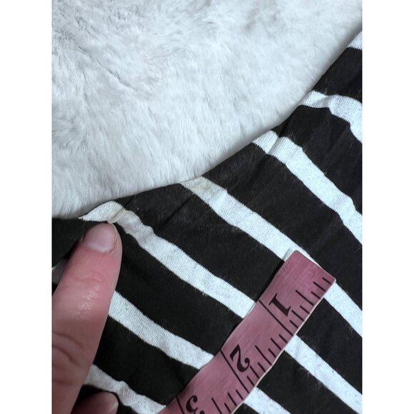 Bailey 44 Black & White Striped & Grid Pattern Sleeveless High-Low Dress women s - Picture 7 of 8